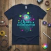Chaos Coordinator t-shirt with a colorful galaxy swirl and circuit board design