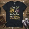 Chapter 49 Fabulous Since 1976 birthday t-shirt with crown and sneakers graphic
