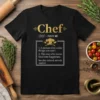 Chef definition wizard miracle worker stylish graphic design printed on comfortable cotton t-shirt