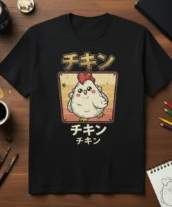 チキン チキン creative graphic design printed on comfortable cotton t-shirt