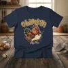 Chimkin T-Shirt design with a cartoon rooster and the word "Chimkin" in yellow lettering, perfect for chicken lovers