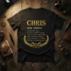 CHRIS noun [chris] An text design featuring detailed typography on quality t-shirt