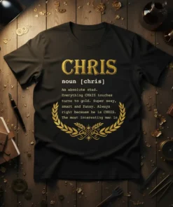 CHRIS noun [chris] An text design featuring detailed typography on quality t-shirt