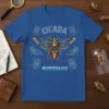 Cicada Metamorphosis Cycle Emergence text design featuring unique typography on quality t-shirt