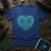 Circuit Board Heart creative graphic design printed on comfortable cotton t-shirt