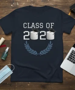 Class of 2020 Toilet Paper Graduation unique graphic design printed on comfortable cotton t-shirt