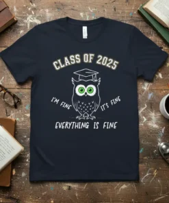 CLASS OF 2025 I'M text design featuring eye-catching typography on quality t-shirt