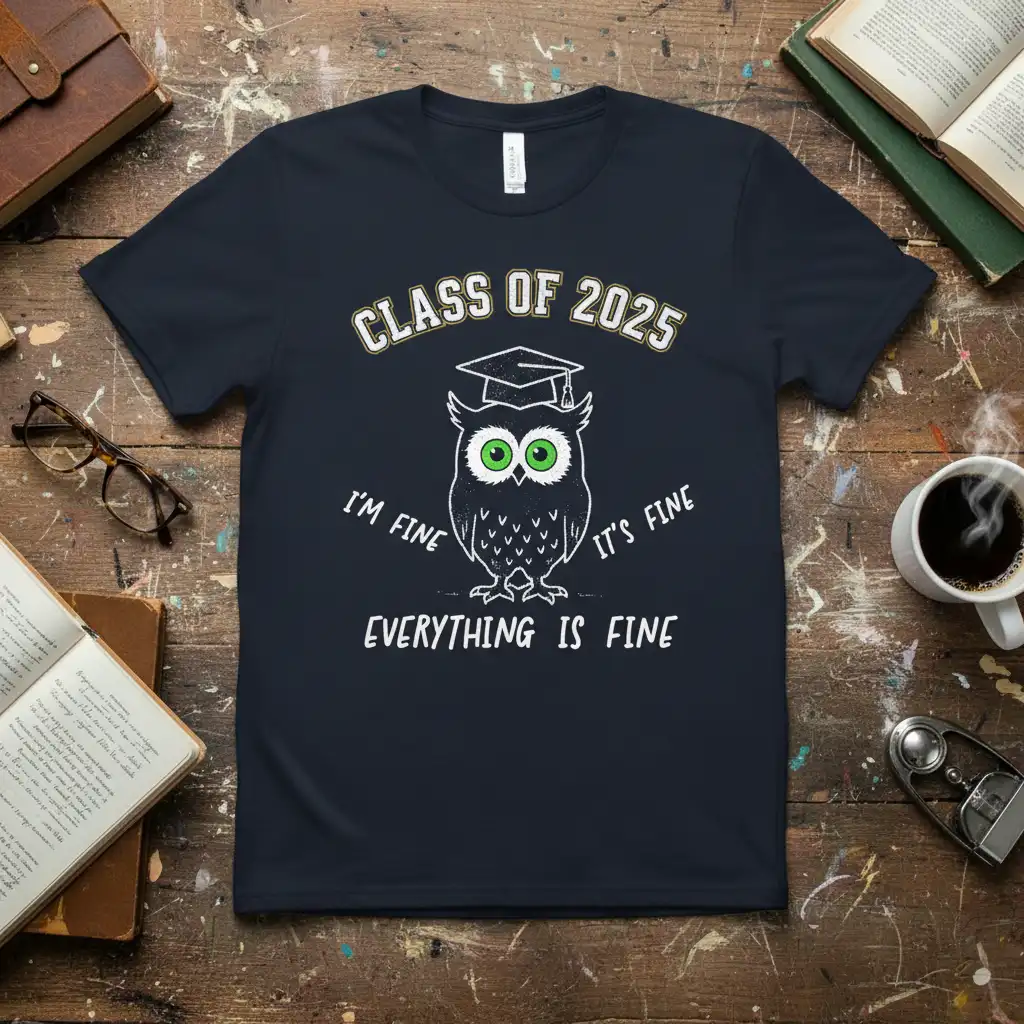 CLASS OF 2025 I'M quote printed with unique artwork on quality cotton blend t-shirt design