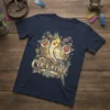 Cockatiel Mom t-shirt design featuring a detailed illustration of a cockatiel bird perched on a branch with roses and stars