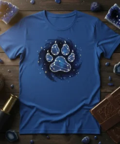 Constellation Paw Print bold graphic design printed on comfortable cotton t-shirt