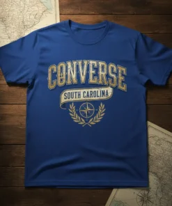 Converse South Carolina vintage style t-shirt with compass graphic in gold text