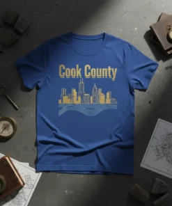 Cook County T-Shirt eye-catching graphic design printed on comfortable cotton t-shirt