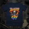 COOL & MYSTRIIOUS AUTISTIC and GAY eye-catching graphic design printed on comfortable cotton t-shirt