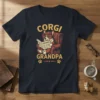 Corgi Grandpa Newspaper Recliner bold graphic design printed on comfortable cotton t-shirt