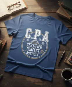 C.P.A. CERTIFIED PERFECT ASSHOLE stylish graphic design printed on comfortable cotton t-shirt