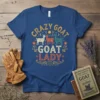 CRAZY GOAT GOAT LADY stylish graphic design printed on comfortable cotton t-shirt