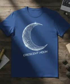 Crescent Moon T-Shirt stylish graphic design printed on comfortable cotton t-shirt