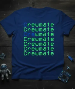 Crewmate Crewmate Crewmate Crewmate text design featuring eye-catching typography on quality t-shirt