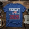 CROCKETT for U.S. SENATE 2026 political campaign t-shirt design with American flag graphic