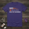 CRPS Would Not Recommend t-shirt with orange awareness ribbon and one orange star rating