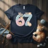 Kitten lover 67 t-shirt design with cute cats and knitted yarn elements