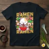 Ramen Cat T-Shirt creative graphic design printed on comfortable cotton t-shirt