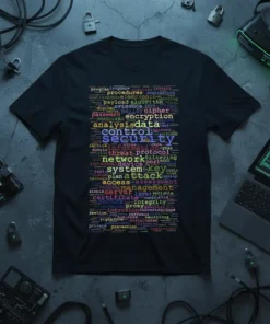 program language procedures encryption text design featuring unique typography on quality t-shirt