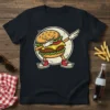 Dab Burger graphic t-shirt design featuring a cartoon hamburger doing the dab dance move