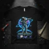 Dabbing Astronaut Space T-Shirt design featuring an astronaut in a dabbing pose with a galaxy background