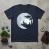 Dachshund Moon Silhouette stylish graphic design printed on comfortable cotton t-shirt