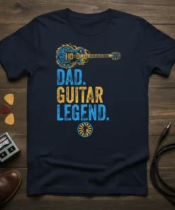 DAD. GUITAR LEGEND. unique graphic design printed on comfortable cotton t-shirt