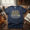 DAD THE MAN WHO text design featuring detailed typography on quality t-shirt