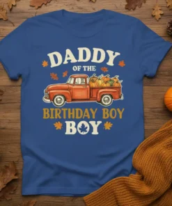 DADDY OF THE BIRTHDAY BOY BOY eye-catching graphic design printed on comfortable cotton t-shirt