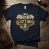 DADDY'S HOME text with a White House-style building graphic and eagle emblem on a navy t-shirt