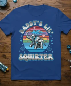 DADDY'S LIL. SQUIRTER creative graphic design printed on comfortable cotton t-shirt