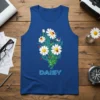 Daisy Tech Flowers stylish graphic design printed on comfortable cotton t-shirt