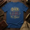 DAN THE MAN. THE text design featuring stylish typography on quality t-shirt