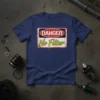Danger No Filter humorous quote t-shirt design with distressed warning sign graphic