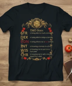 D&D Stats STR is text design featuring creative typography on quality t-shirt