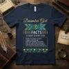December Girl FACTS IS text design featuring eye-catching typography on quality t-shirt