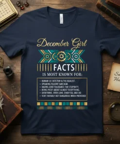 December Girl FACTS IS text design featuring eye-catching typography on quality t-shirt