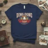 Ding Dong Texas retro vintage t-shirt design with a bell graphic and distressed lettering