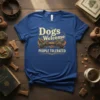 Dogs Welcome People Tolerated funny dog shirt with steampunk bone graphic