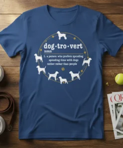 dogtrovert noun 1. a text design featuring creative typography on quality t-shirt