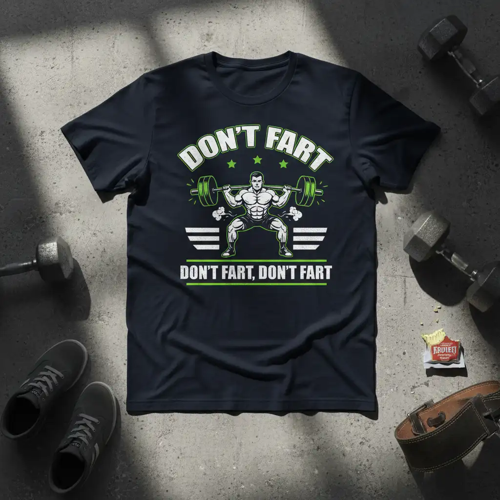 DON'T FART DON'T FART, DON'T FART creative illustration printed on soft premium material creating a standout t-shirt