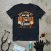 ER Nurse T-Shirt with "DON'T MAKE ME use my ER NURSE Voice" text and biohazard symbols