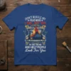 Don't Ruffle My Feathers I Will Put You In The Trunk T-Shirt with rooster and car graphic