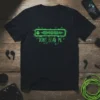 Black t-shirt with neon green "DON'T SCAN ME" text and a Spotify code graphic