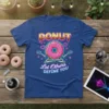 Donut yoga pose t-shirt with the quote "Let Others DEFINE YOU" in neon colors and skeleton arms
