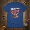 Donuts and Dingers baseball t-shirt design featuring donuts stacked on bats, with a baseball and fiery trail